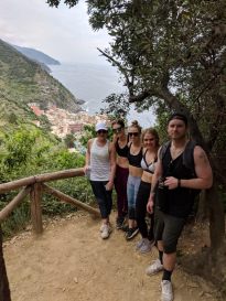 Cinque Group Hiking view of Vernazza